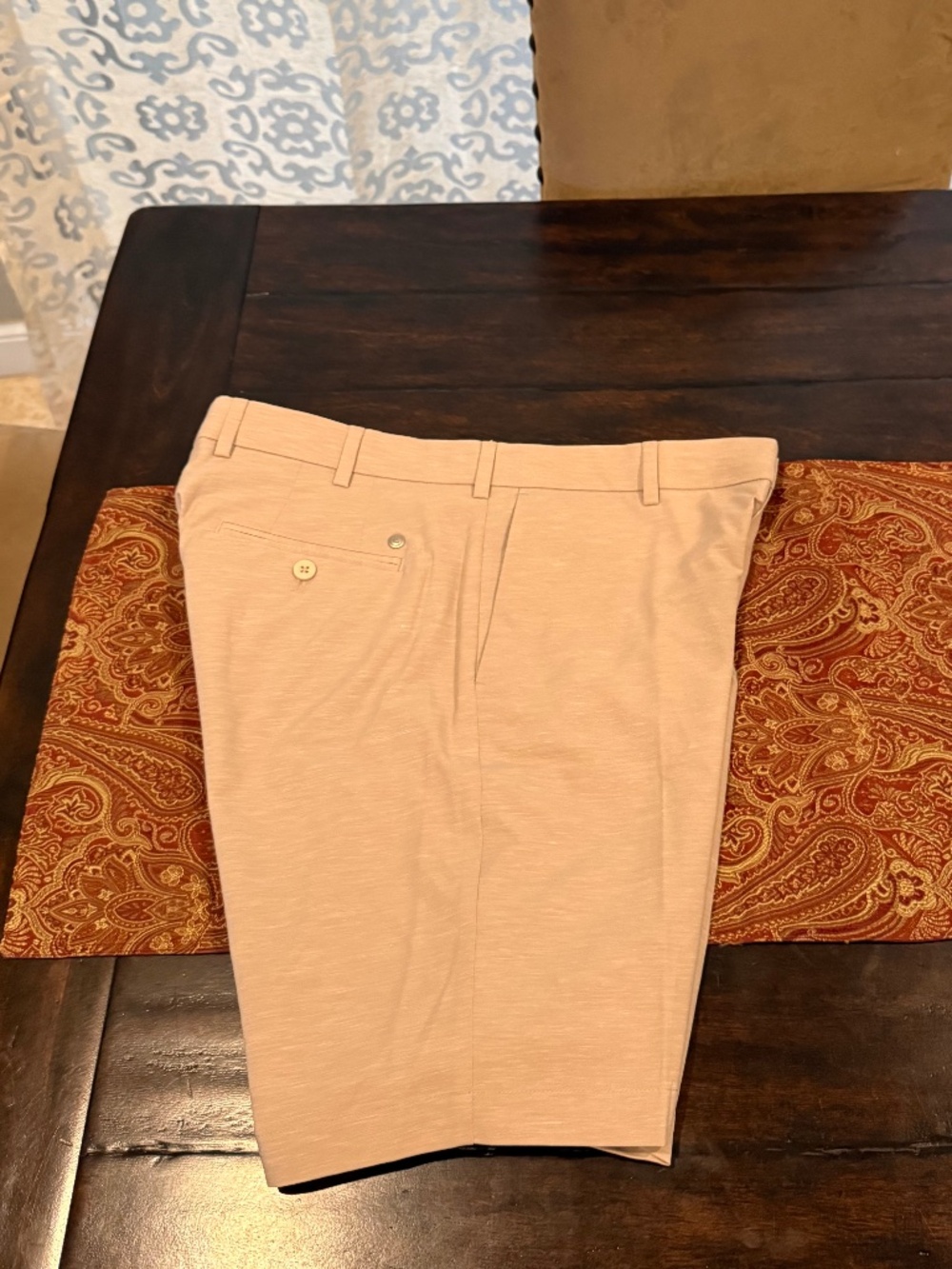 Peter Millar Men's 35 Khaki Surge Linen Blend Performance Short MSRP $130